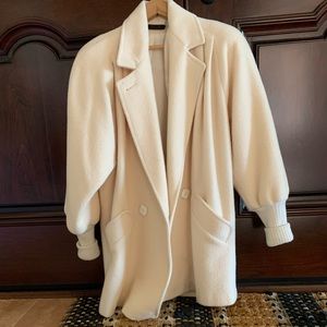VINTAGE Cream Button-up Coat